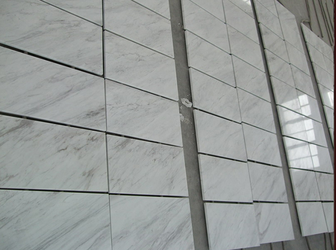 Greece Volakas Civic White Marble Tiles with Grey Viens