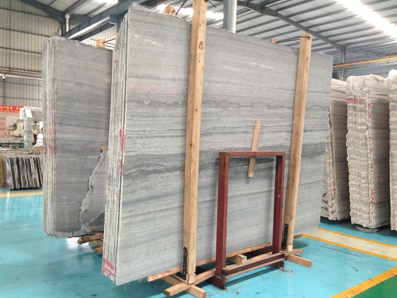 Blue Wooden Marble Tiles Chinese Marble Slabs High Quality Good Price