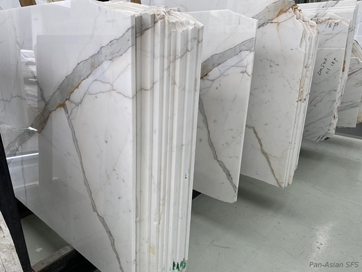 Calacatta White Marble Luxury Interior Material Italian White Marble Slabs 
