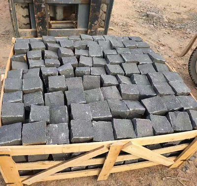 Zhangpu Black basalt Cobble Stone Cube Stone