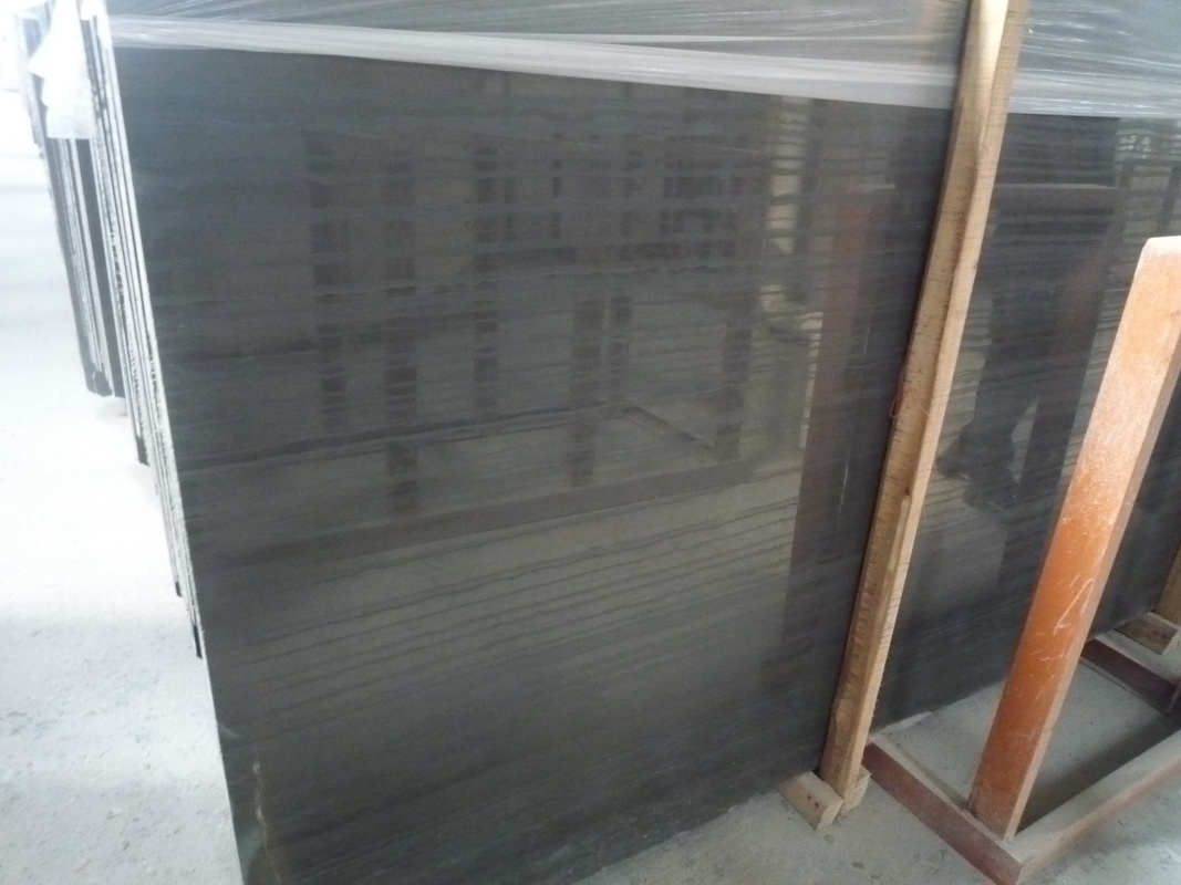 Black Wooden Black Marble Black Timber Chinese Marble Slabs 